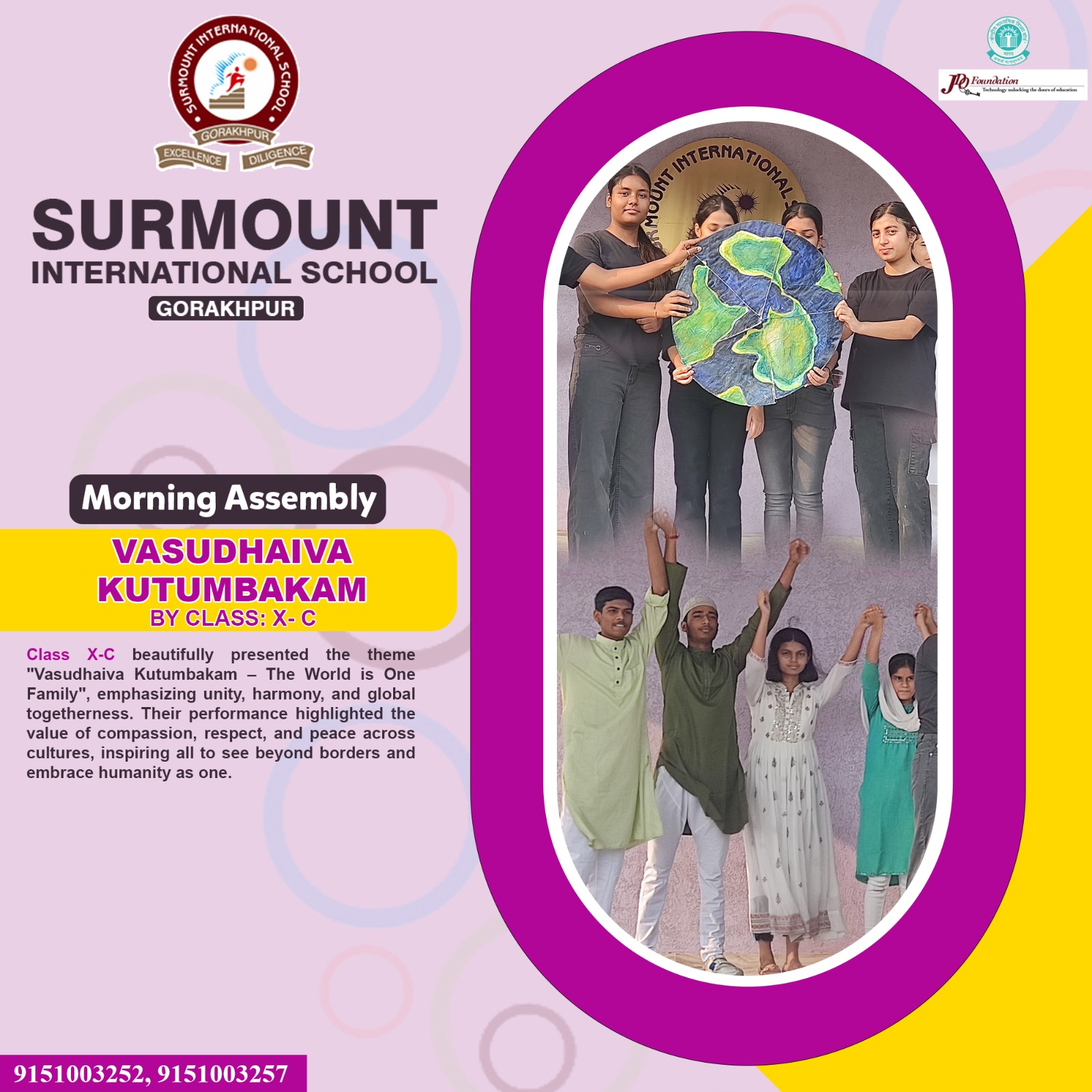 Vasudhaiva Kutumbakam Assembly | Class X-C | Surmount International School